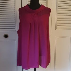Pink rose, sleeveless blouse